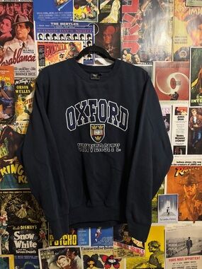 Oxford Navy Logo Crewneck Sweatshirt